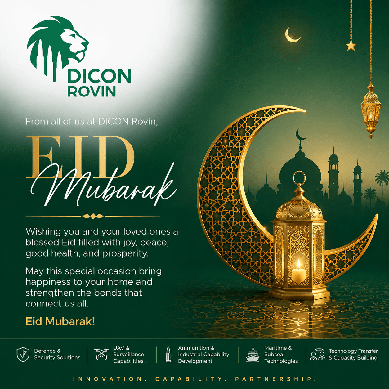Eid Mubarak from DICON Rovin